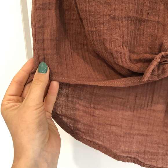 Short Sleeve Button Down Tie Shirt - Picture 4 of 4